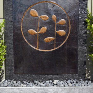 Water Wall - Moon and Leaf